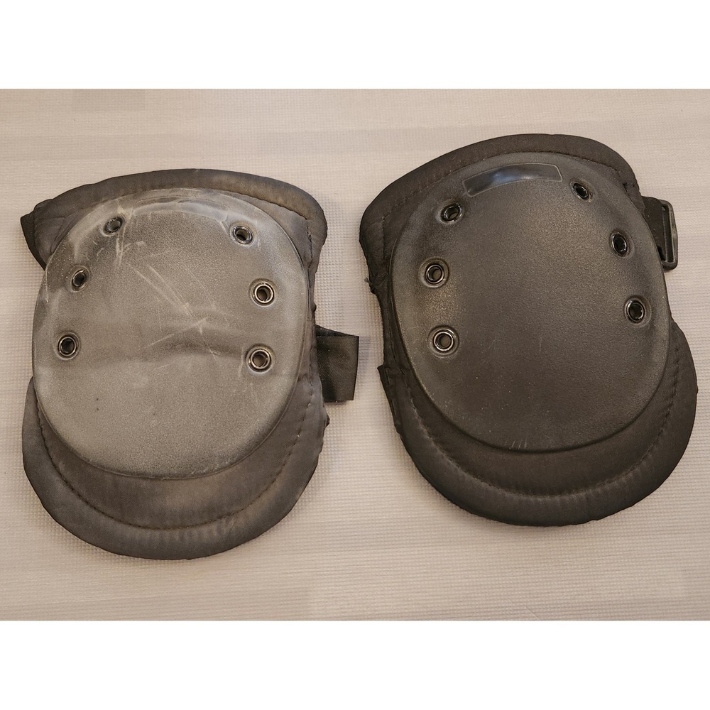 Galls Tactical Knee Pads Black Adjustable Protective Gear Work Duty Safety Pair